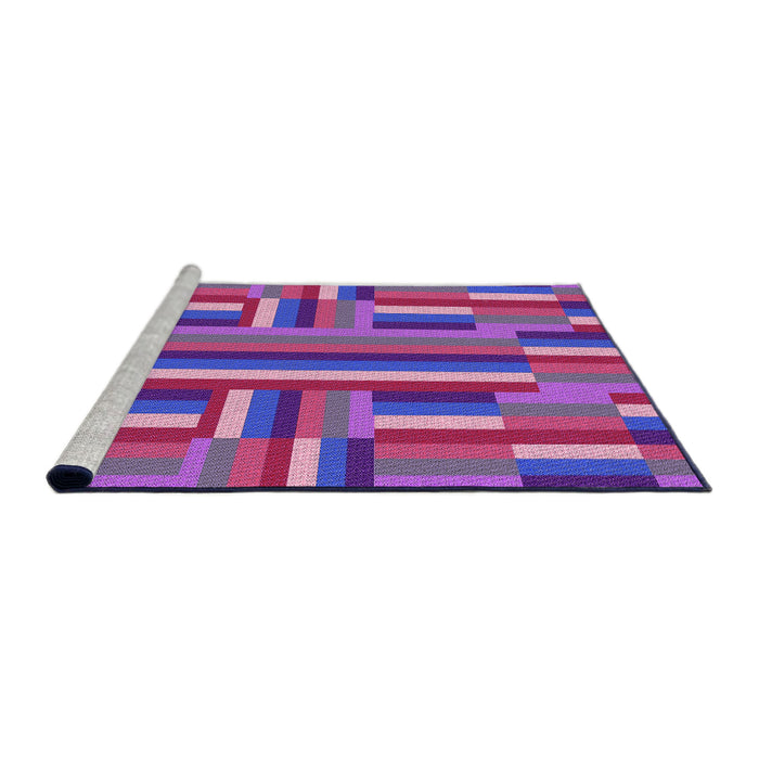 Sideview of Machine Washable Transitional Medium Purple Rug, wshpat2788pur