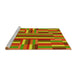 Sideview of Machine Washable Transitional Pistachio Green Rug, wshpat2788yw