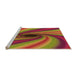 Sideview of Machine Washable Transitional Crimson Red Rug, wshpat2789org