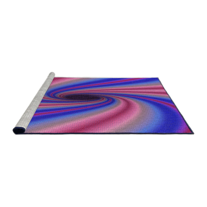 Sideview of Machine Washable Transitional Medium Purple Rug, wshpat2789pur