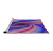 Sideview of Machine Washable Transitional Medium Purple Rug, wshpat2789pur