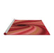 Sideview of Machine Washable Transitional Bright Orange Rug, wshpat2789rd