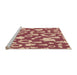 Sideview of Machine Washable Transitional Crimson Red Rug, wshpat279org