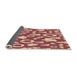 Thickness of Patterned Crimson Red Rug, pat279org