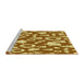 Sideview of Machine Washable Transitional Mahogany Brown Rug, wshpat279yw