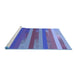 Sideview of Machine Washable Transitional Amethyst Purple Rug, wshpat2790blu