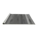 Sideview of Machine Washable Transitional Carbon Gray Rug, wshpat2790gry