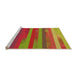 Sideview of Machine Washable Transitional Red Rug, wshpat2790org