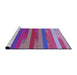 Sideview of Machine Washable Transitional Medium Purple Rug, wshpat2790pur