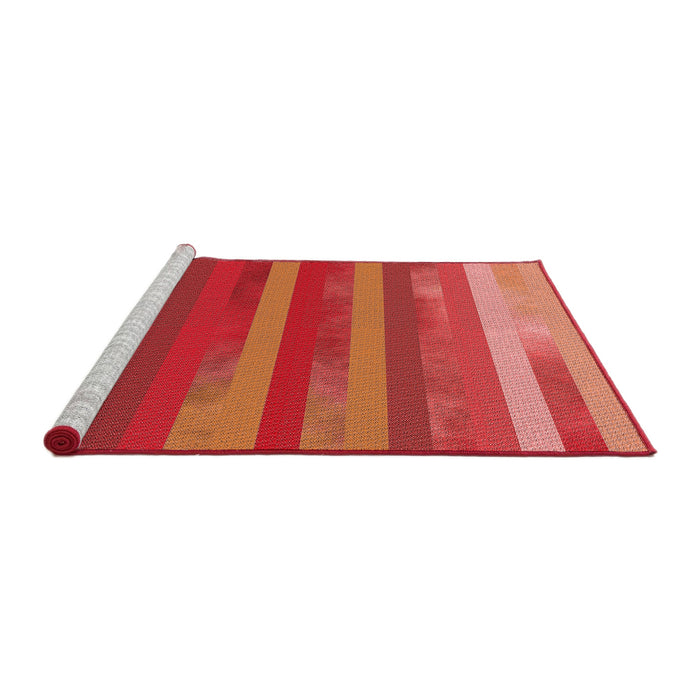 Sideview of Machine Washable Transitional Bright Orange Rug, wshpat2790rd