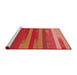 Sideview of Machine Washable Transitional Bright Orange Rug, wshpat2790rd