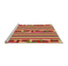 Sideview of Machine Washable Transitional Metallic Gold Rug, wshpat2791org