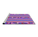 Sideview of Machine Washable Transitional Dark Orchid Purple Rug, wshpat2791pur