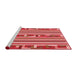 Sideview of Machine Washable Transitional Light Coral Pink Rug, wshpat2791rd