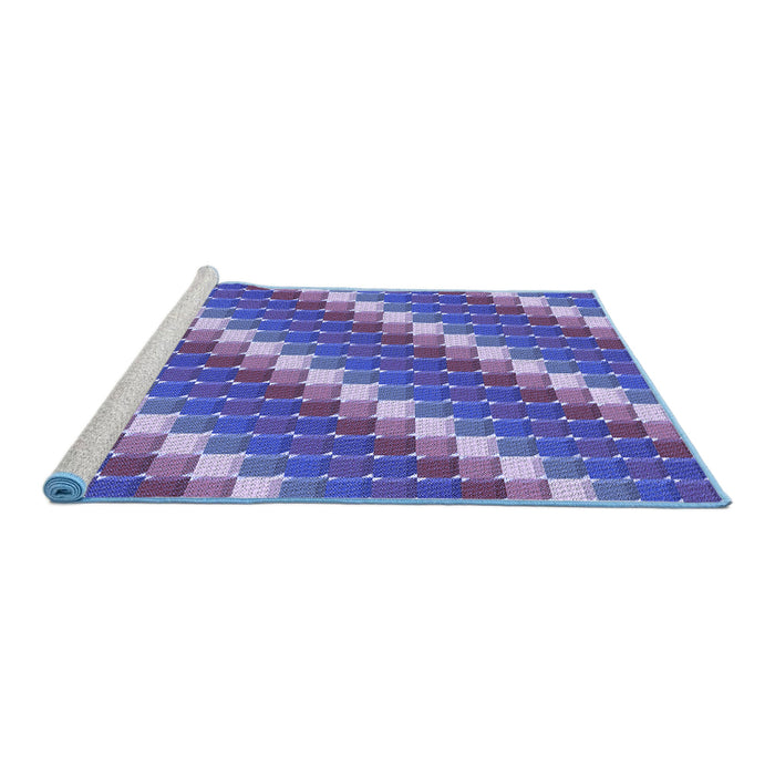 Sideview of Machine Washable Transitional Amethyst Purple Rug, wshpat2792blu