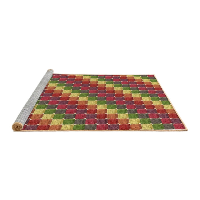 Sideview of Machine Washable Transitional Caramel Brown Rug, wshpat2792brn