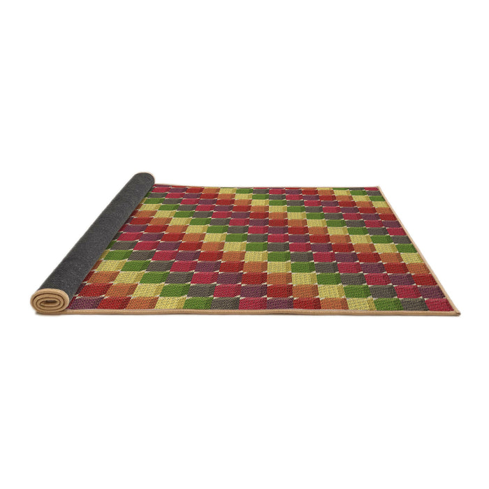 Thickness of Patterned Caramel Brown Rug, pat2792brn