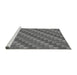 Sideview of Machine Washable Transitional Grey Gray Rug, wshpat2792gry