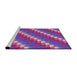 Sideview of Machine Washable Transitional Medium Purple Rug, wshpat2792pur