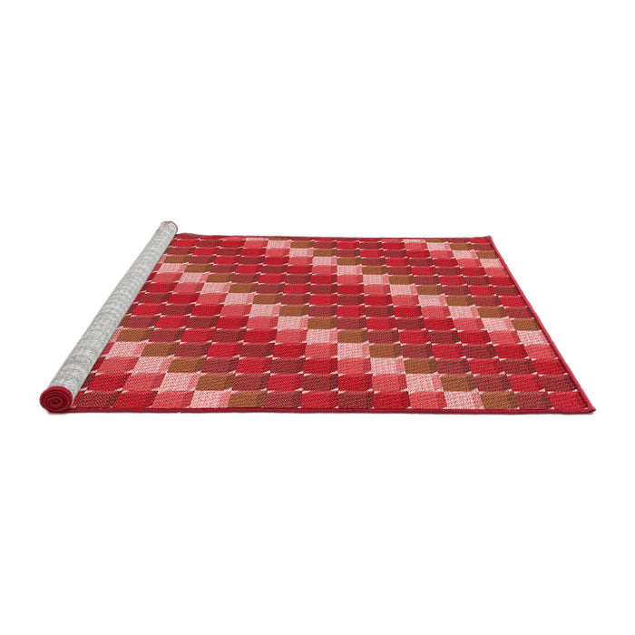 Sideview of Machine Washable Transitional Red Rug, wshpat2792rd
