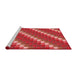 Sideview of Machine Washable Transitional Red Rug, wshpat2792rd