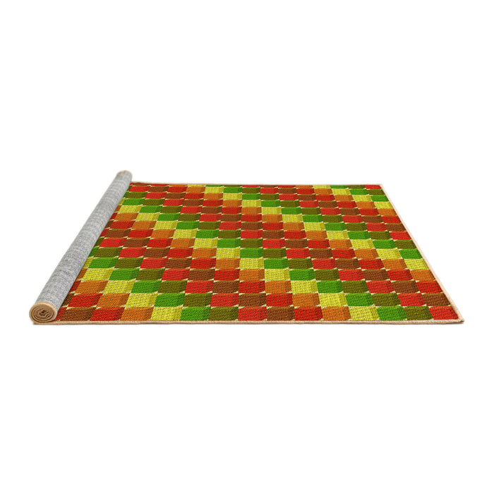 Sideview of Machine Washable Transitional Pistachio Green Rug, wshpat2792yw