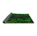 Thickness of Patterned Green Rug, pat2793grn