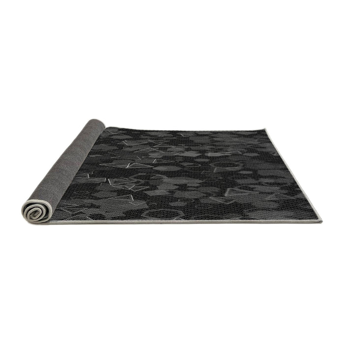 Thickness of Patterned Midnight Gray Rug, pat2793gry