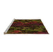 Sideview of Machine Washable Transitional Dark Bronze Brown Rug, wshpat2793org