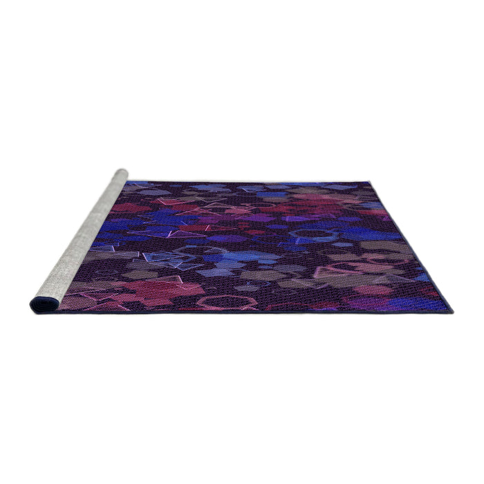 Sideview of Machine Washable Transitional Deep Purple Rug, wshpat2793pur
