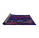 Thickness of Patterned Deep Purple Rug, pat2793pur