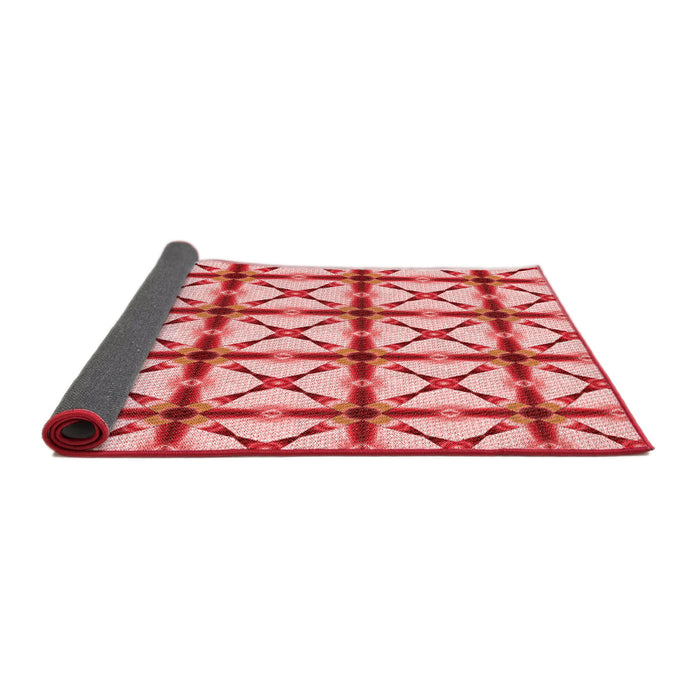 Thickness of Patterned Pink Rug, pat2794rd