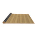 Thickness of Patterned Yellow Orange Rug, pat2796brn
