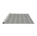 Sideview of Machine Washable Transitional Silver Gray Rug, wshpat2796gry