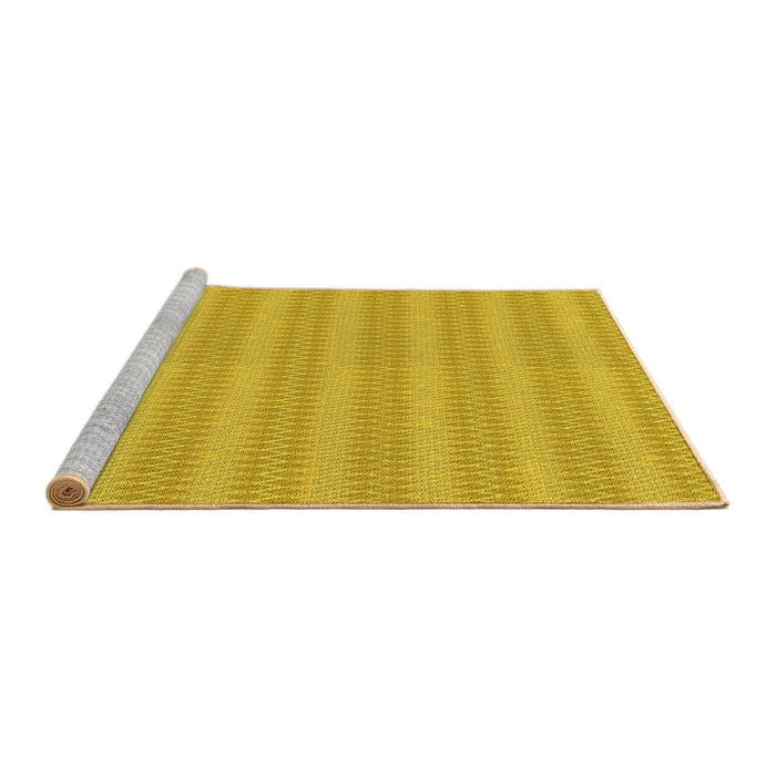 Sideview of Machine Washable Transitional Gold Yellow Rug, wshpat2796yw
