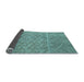 Thickness of Patterned Sea Green Rug, pat2797lblu