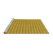 Sideview of Machine Washable Transitional Bright Gold Yellow Rug, wshpat2798yw