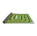 Thickness of Patterned Olive Green Rug, pat2799grn