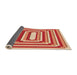 Thickness of Patterned Neon Red Rug, pat2799org