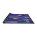 Thickness of Patterned Medium Slate Blue Rug, pat28blu