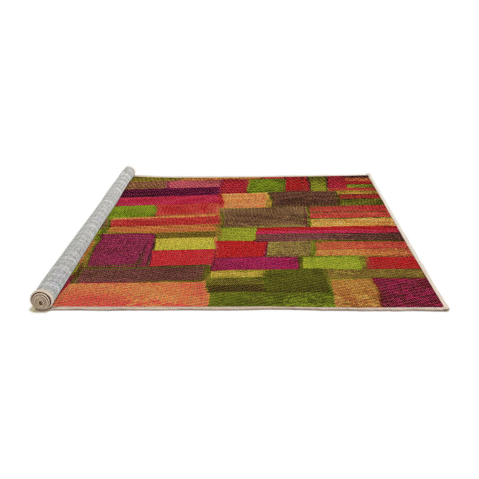 Sideview of Machine Washable Transitional Red Rug, wshpat28org