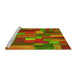 Sideview of Machine Washable Transitional Dark Yellow Green Rug, wshpat28yw