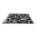 Sideview of Machine Washable Transitional Black Rug, wshpat280gry