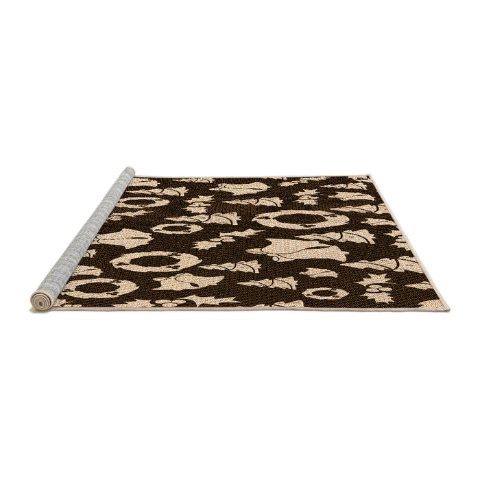 Sideview of Machine Washable Transitional Light Copper Gold Rug, wshpat280org