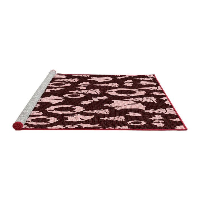 Sideview of Machine Washable Transitional Chocolate Brown Rug, wshpat280rd