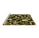 Sideview of Machine Washable Transitional Metallic Gold Rug, wshpat280yw