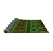 Thickness of Patterned Dark Lime Green Rug, pat2800grn