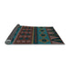 Thickness of Patterned Green Rug, pat2800lblu