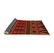 Thickness of Patterned Mahogany Brown Rug, pat2800org