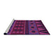 Sideview of Machine Washable Transitional Magenta Pink Rug, wshpat2800pur